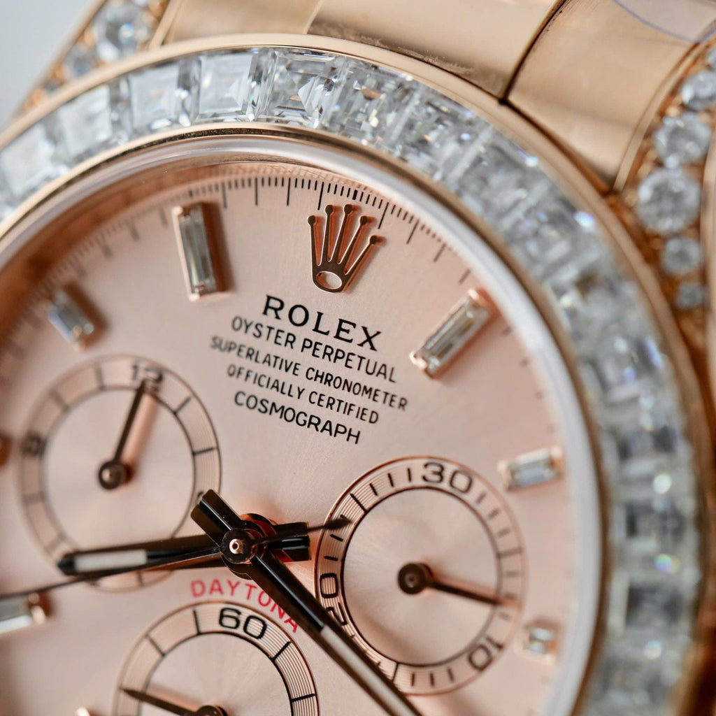 Rolex Daytona 126595TBR Watch Gold Wrapped And Moissanite Diamonds 40mm
