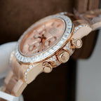 Rolex Daytona 126595TBR Watch Gold Wrapped And Moissanite Diamonds 40mm