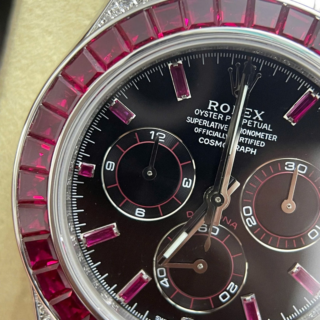 Rolex Daytona 126599TRU Watch 18K Solid Gold + Natural Ruby + Natural Diamonds 40mm
