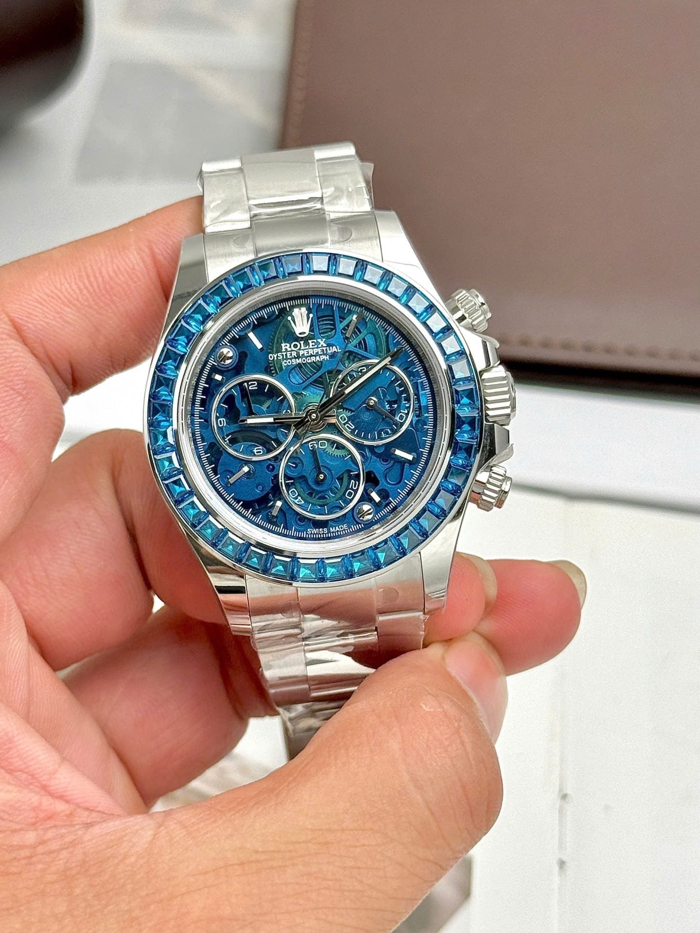 Rolex Daytona Arolla Challenge Blue Watch Dial Skeleton 40mm