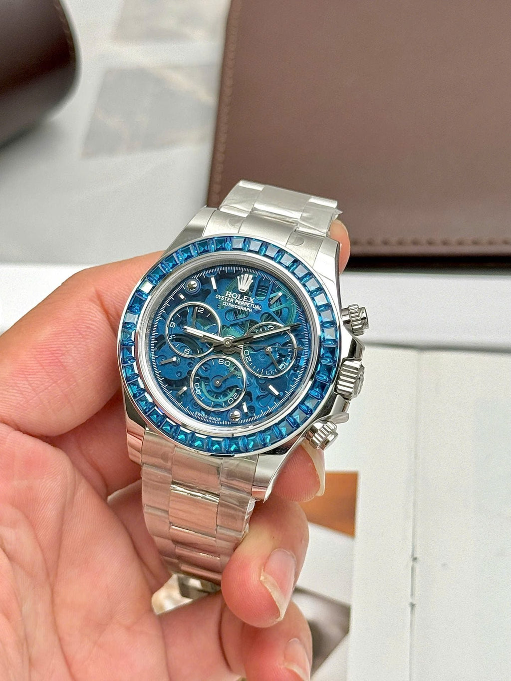 Rolex Daytona Arolla Challenge Blue Watch Dial Skeleton 40mm