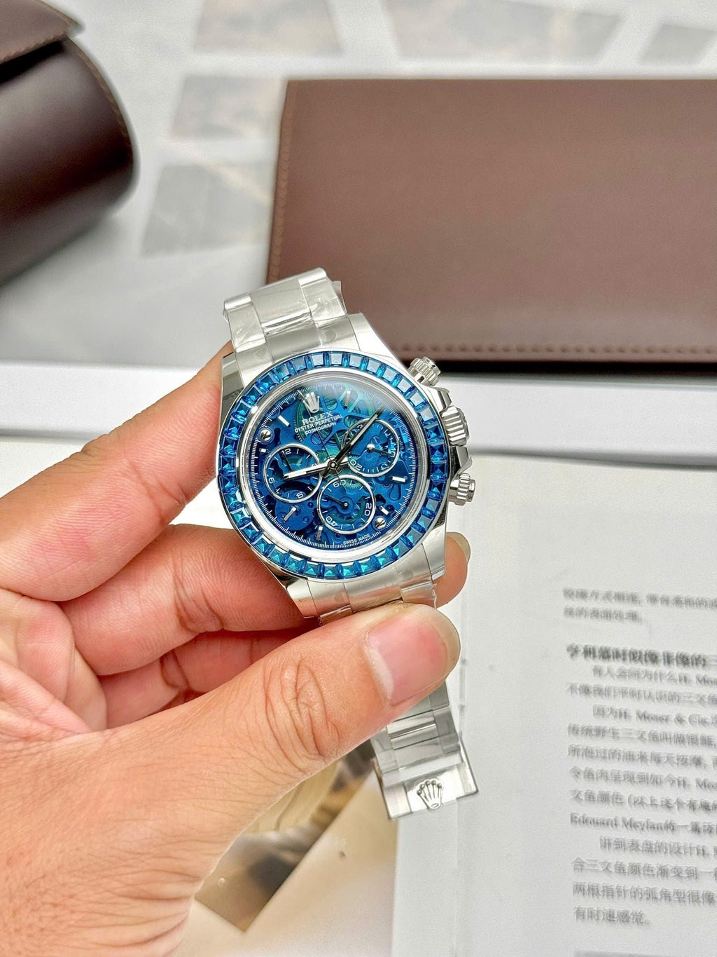 Rolex Daytona Arolla Challenge Blue Watch Dial Skeleton 40mm