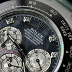 Rolex Daytona Watch Dial Mother Of Pearl Moissanite Diamonds 40mm