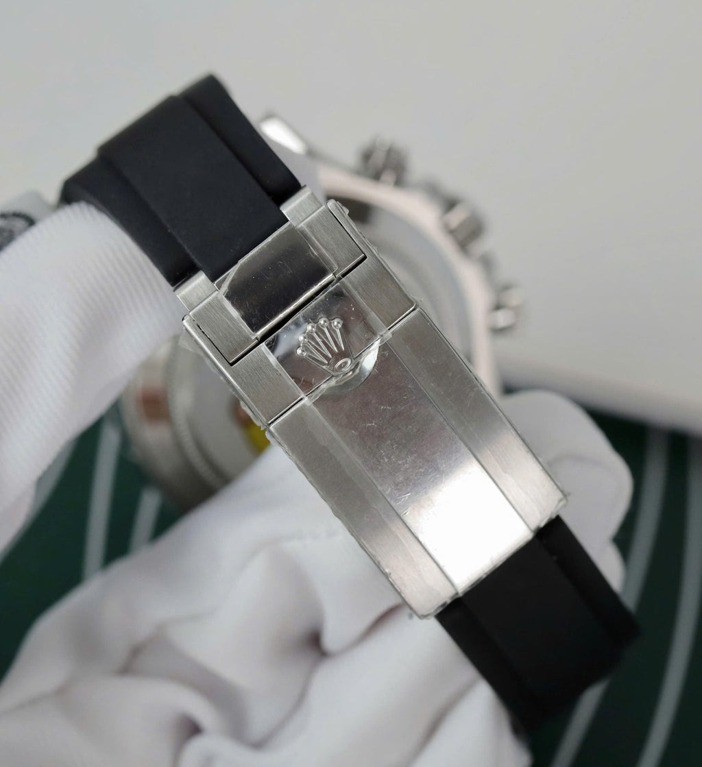 Rolex Daytona Dial MOP Watch Number Pile + Bezel Diamonds Moissanite 40mm