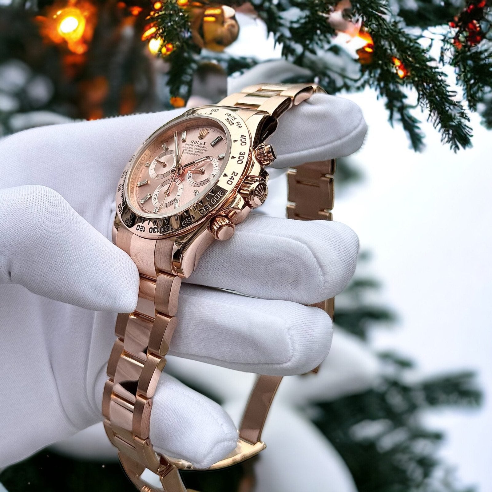 Rolex Daytona 18K Solid Rose Gold Watch 40mm