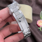 Rolex Daytona Watch 18K Solid White Gold Baguette Diamonds 40mm