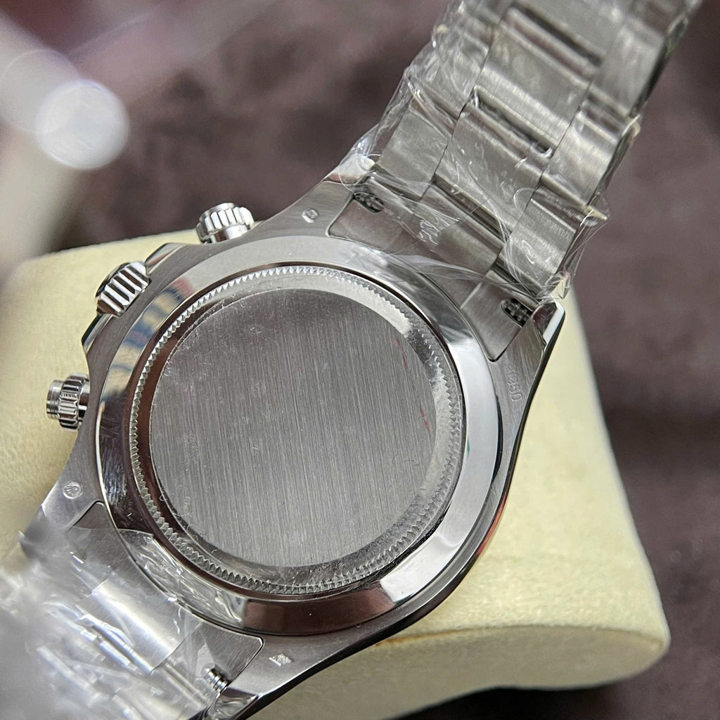 Rolex Daytona Watch 18K Solid White Gold Baguette Diamonds 40mm