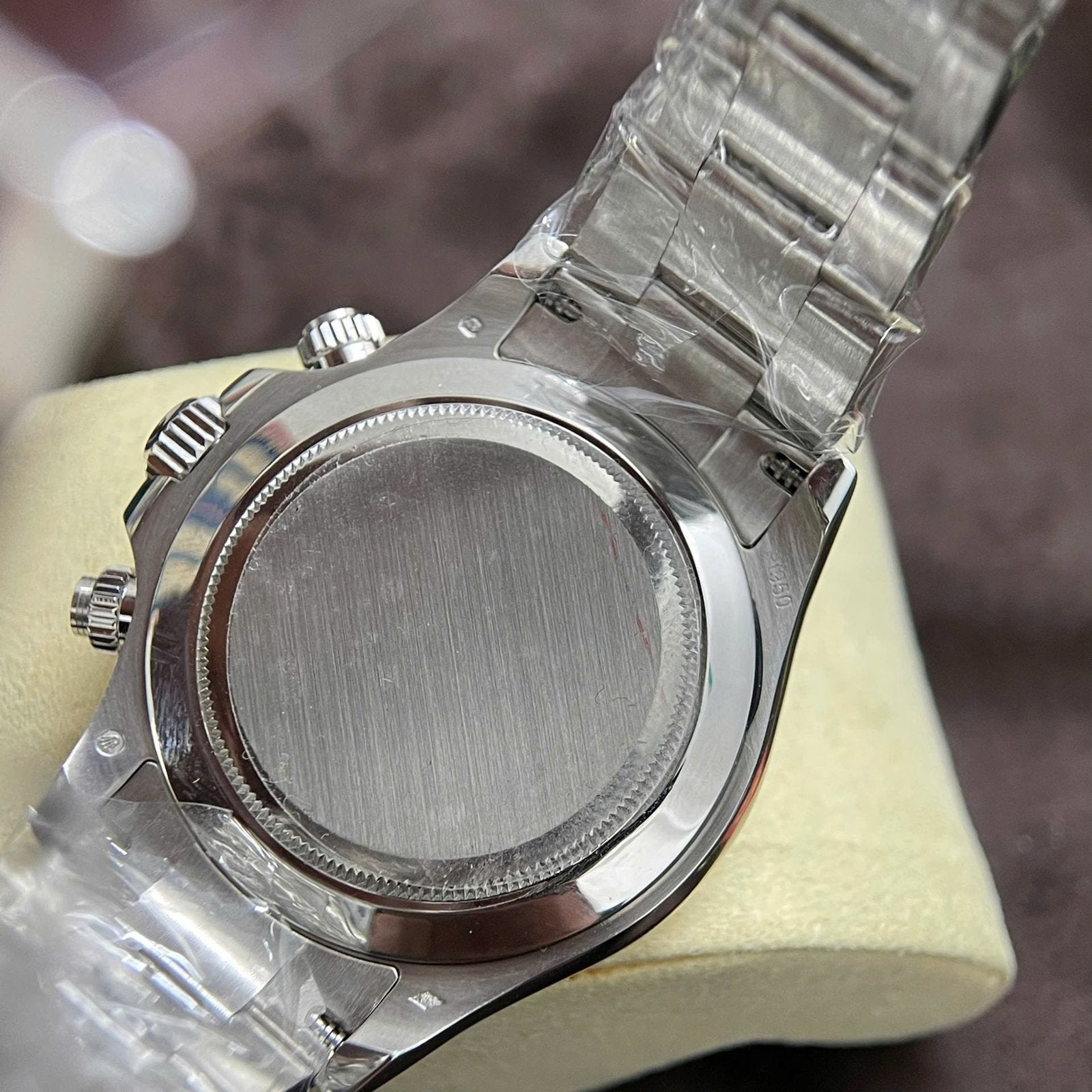 Rolex Daytona Watch 18K Solid White Gold Baguette Diamonds 40mm