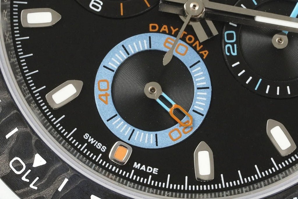 Rolex Daytona Diw Carbo Quartz Bachi Watch 40mm