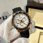 Rolex Daytona Watch White Dial Rubber Strap 40mm