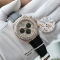 Rolex Daytona Watch 18K Gold Wrapped + Diamonds Moissanite Baguette 40mm