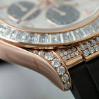 Rolex Daytona Watch 18K Gold Wrapped + Diamonds Moissanite Baguette 40mm
