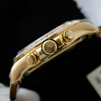 Rolex Daytona Meteorite Dial Watch Gold Wrapped + Moisanite Baguette 40mm
