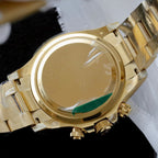 Rolex Daytona Meteorite Dial Watch Gold Wrapped + Moisanite Baguette 40mm