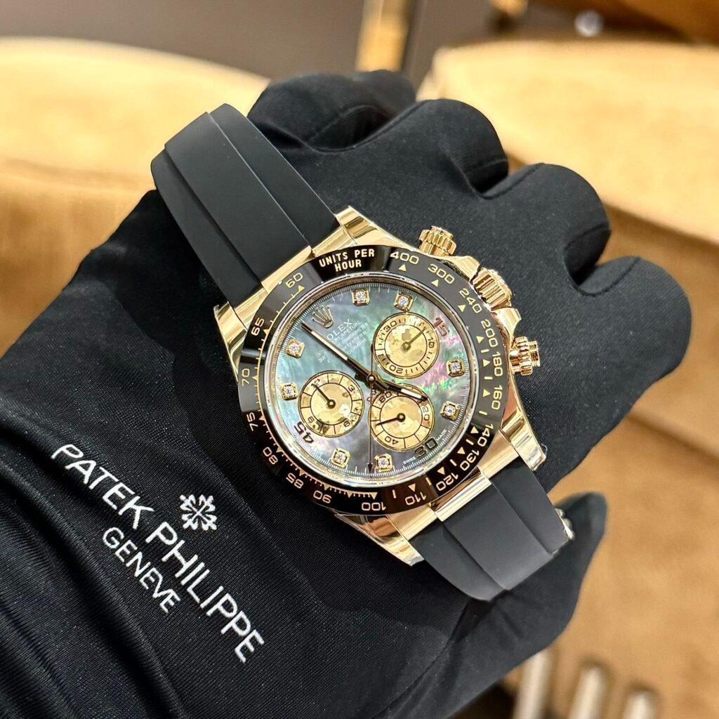 Rolex Daytona Watch Purple Mother of Pearl Dial Moissanite 40mm