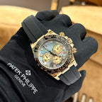 Rolex Daytona Watch Purple Mother of Pearl Dial Moissanite 40mm