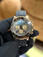 Rolex Daytona Watch Purple Mother of Pearl Dial Moissanite 40mm