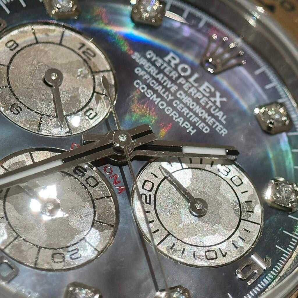Rolex Daytona Mother Of Pearl And Moissanite Diamonds Dial Watch 40mm