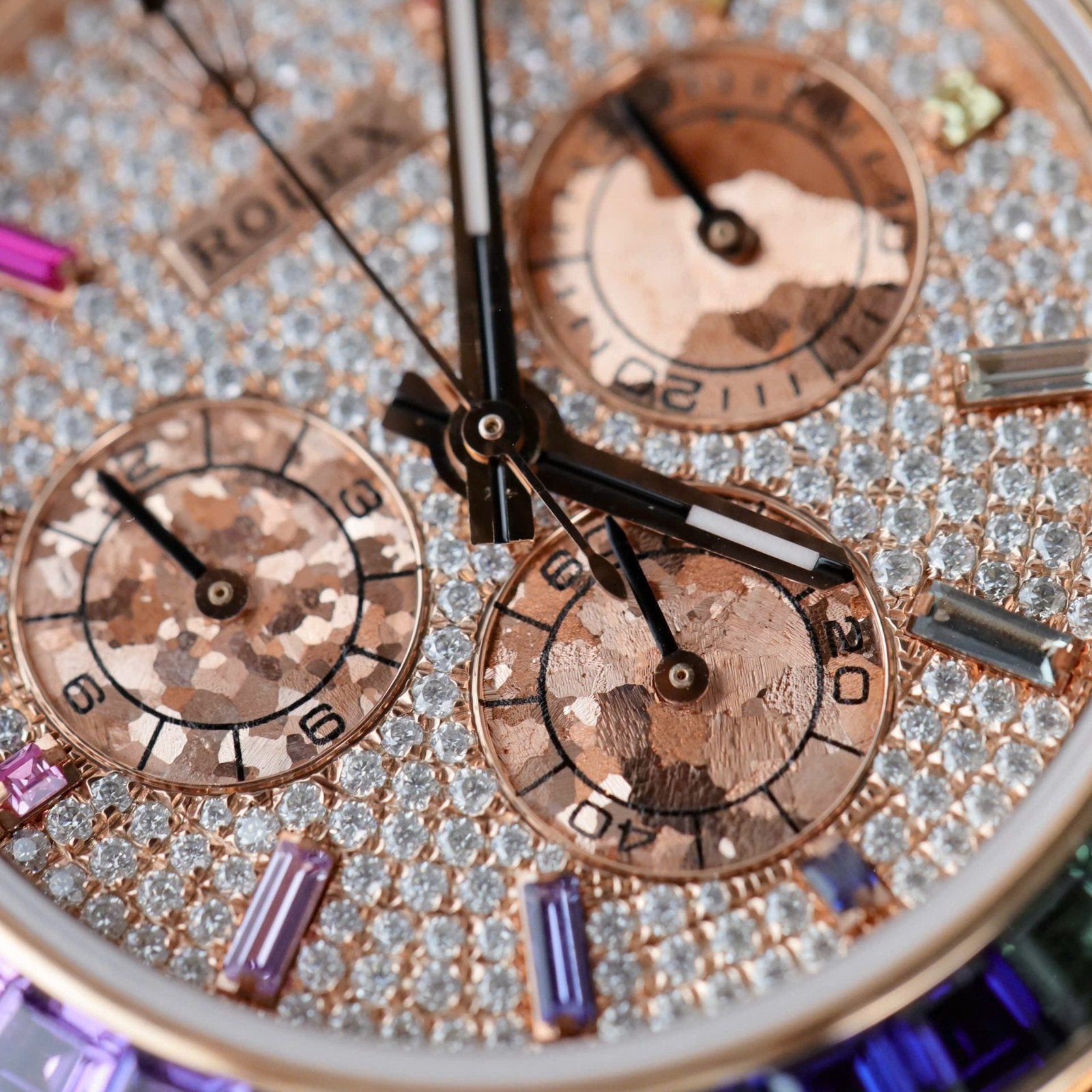 Rolex Daytona Rainbow 116595 Watch Gold Wrapped + Moissanite Diamonds 40mm
