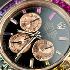 Rolex Daytona Rainbow 116595RBOW Watch Gold Wrapped Moissanite Diamond 40mm