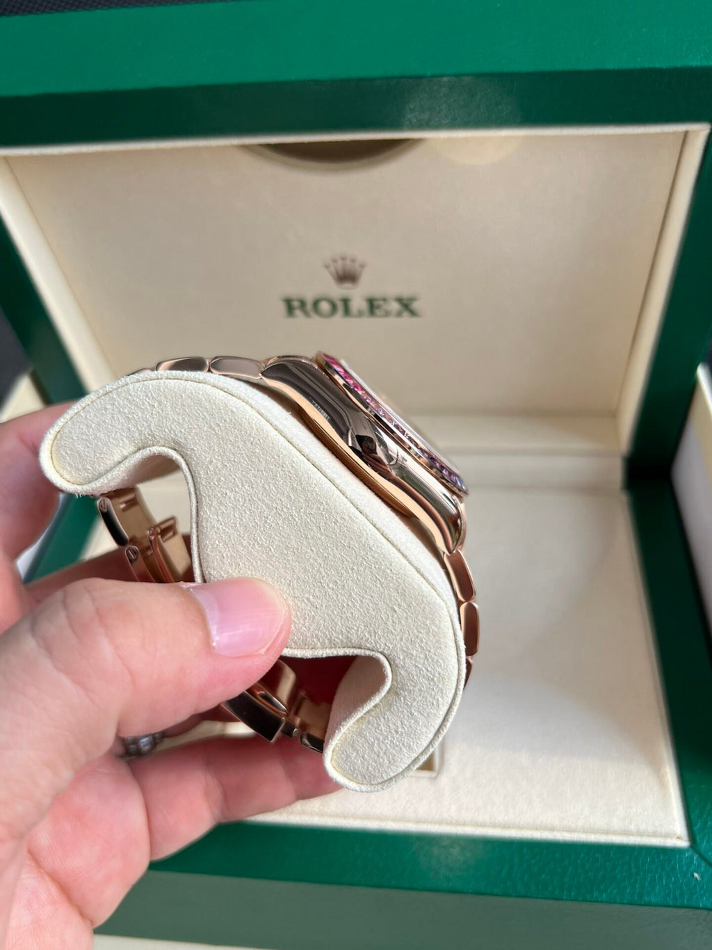 Rolex Daytona Rainbow Watch Gold Wrapped Moissanite 40mm
