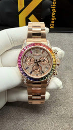 Rolex Daytona Rainbow Watch in Solid Gold with 40mm Natural Diamonds