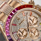 Rolex Daytona Rainbow Watch Full Diamond 40mm