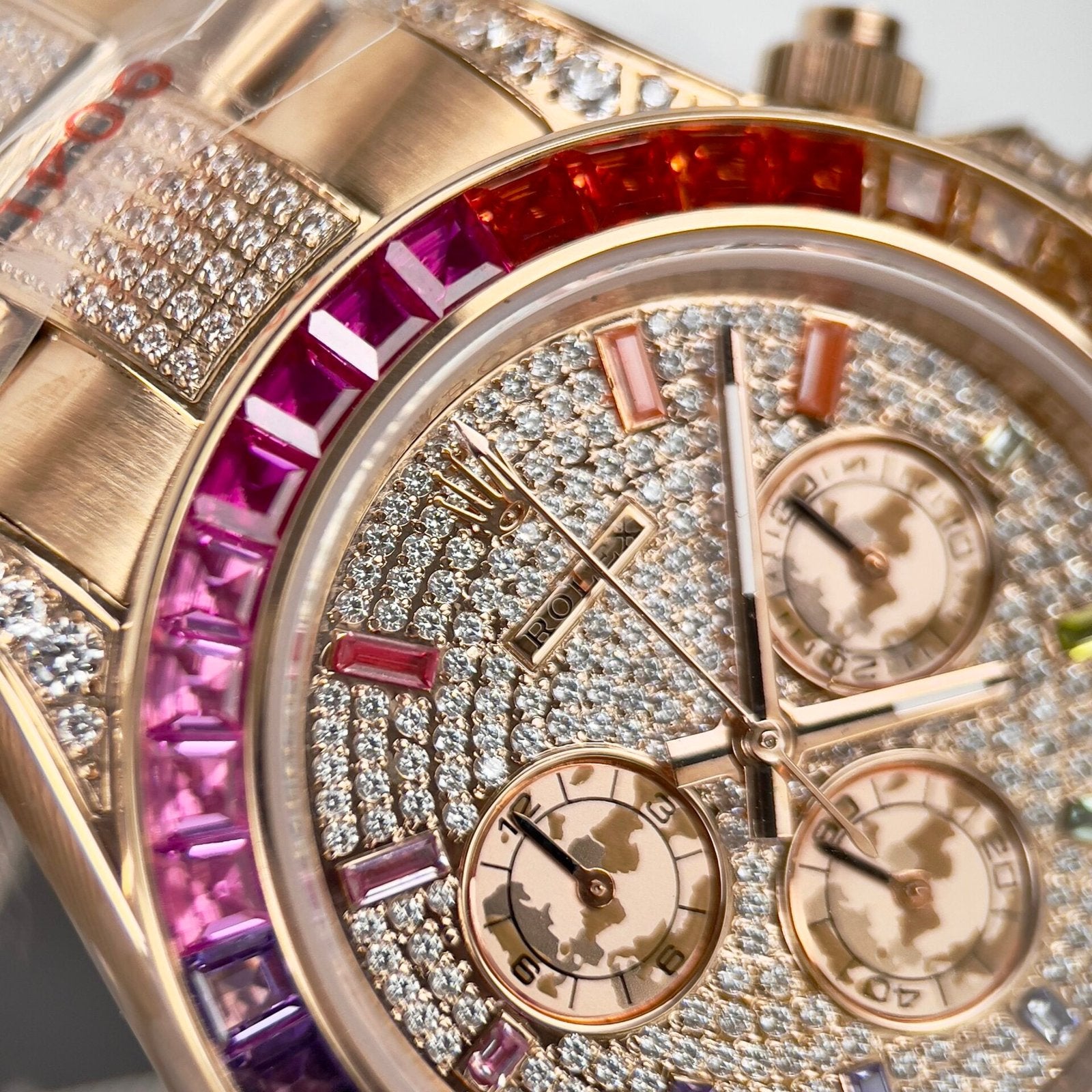 Rolex Daytona Rainbow Watch Full Diamond 40mm