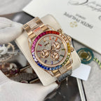Rolex Daytona Rainbow Watch Full Diamond 40mm