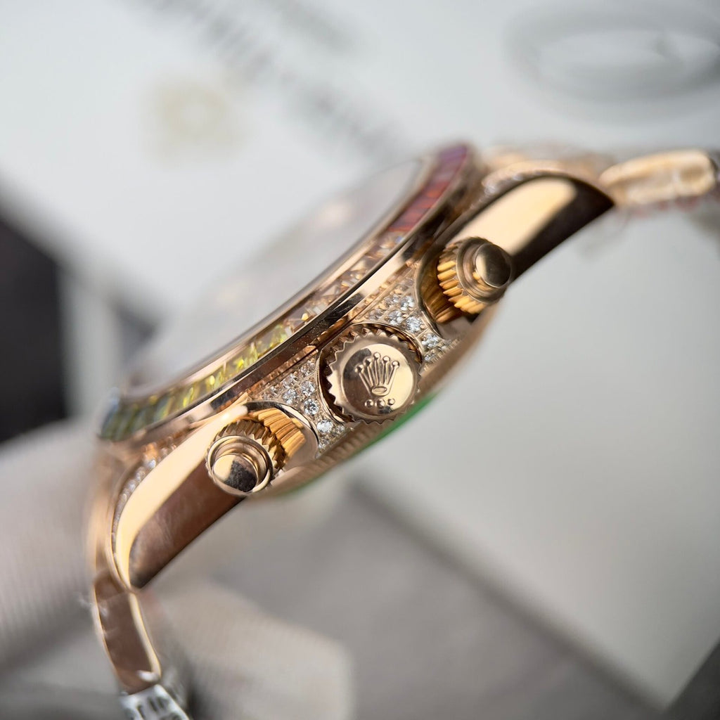 Rolex Daytona Rainbow Watch Full Diamond 40mm