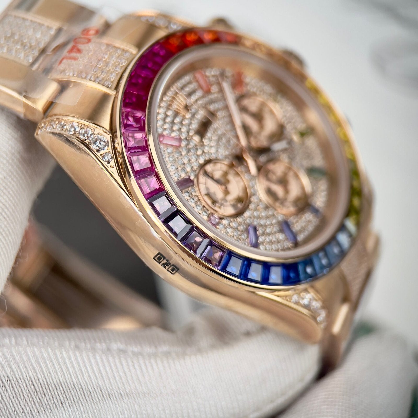 Rolex Daytona Rainbow Watch Full Diamond 40mm