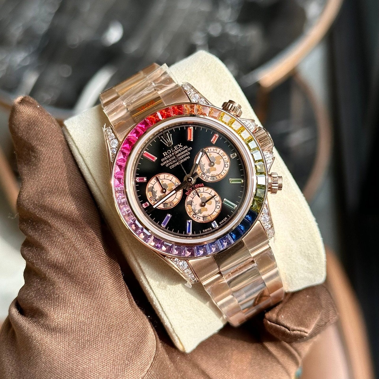 Rolex  Watch Daytona Rainbow Black Dial 40mm