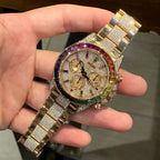 Rolex Daytona Rainbow Watch With Full Diamonds 40mm