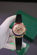 Rolex Daytona Rainbow Watch Rubber Strap 40mm