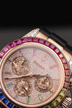 Rolex Daytona Rainbow Watch Rubber Strap 40mm
