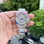 Rolex Daytona Rainbow Watch With Full Stone Dial 40mm