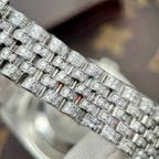 Rolex Watch DateJust Full Diamonds Moissanite 41mm
