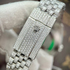 Rolex Watch DateJust Full Diamonds Moissanite 41mm
