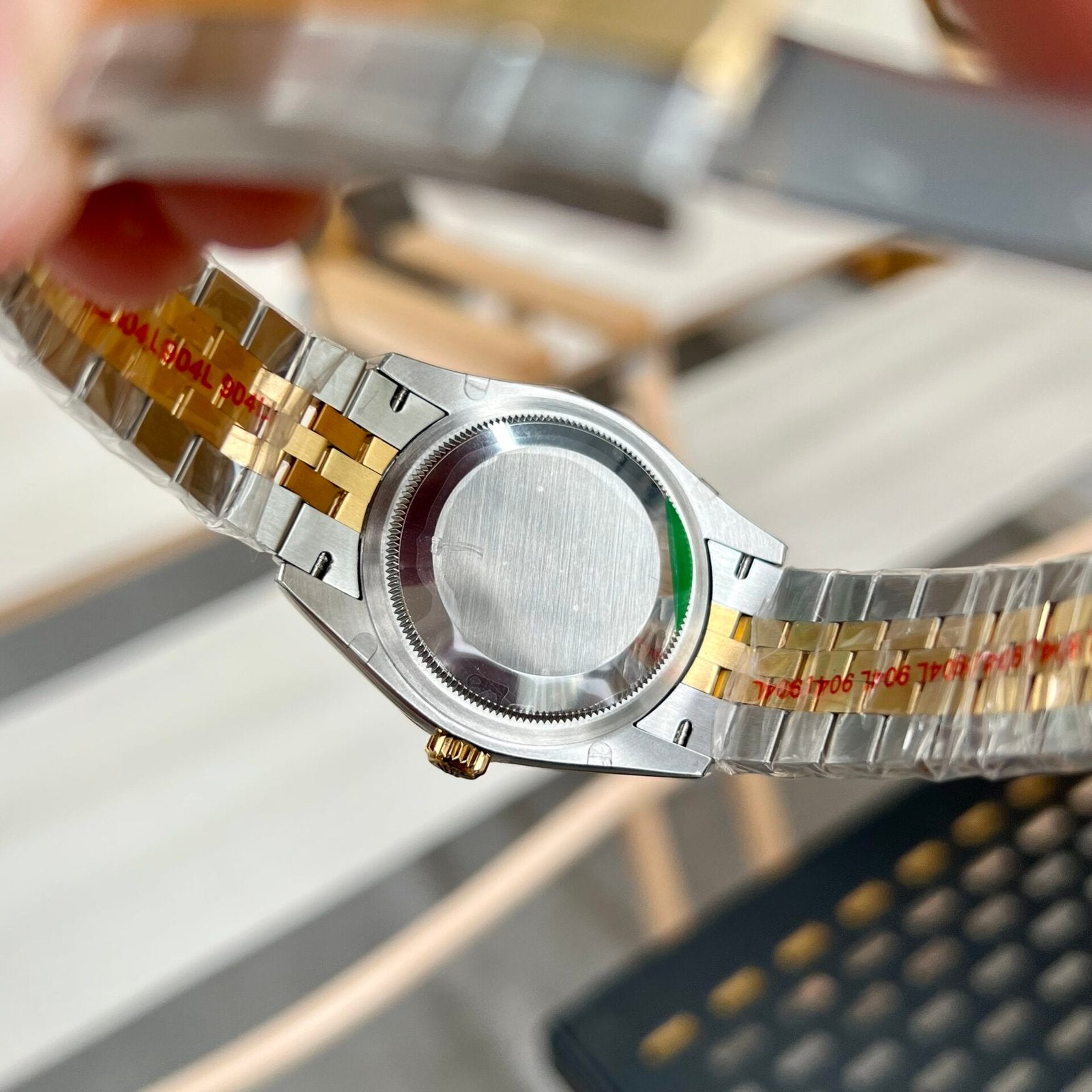 Rolex DateJust 126283RBR Palm Leaf Dial Gold Watch 41mm