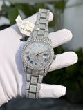 Rolex Watch Date Just Full Moissanite Diamonds 41mm