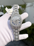 Rolex Watch Date Just Full Moissanite Diamonds 41mm