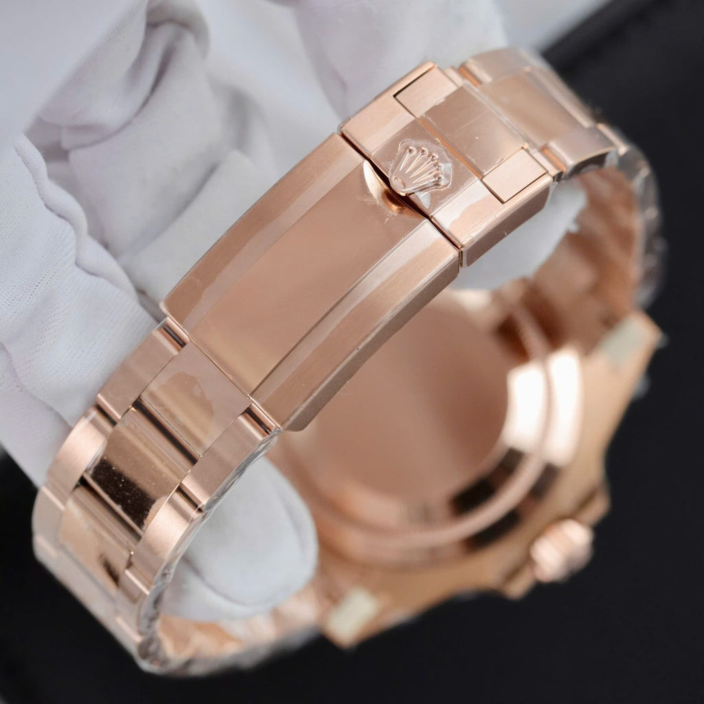 Rolex 126715CHNR Watch Rose Gold Tiger Eye Stone Dial 40mm