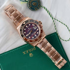 Rolex 126715CHNR Watch Rose Gold Tiger Eye Stone Dial 40mm
