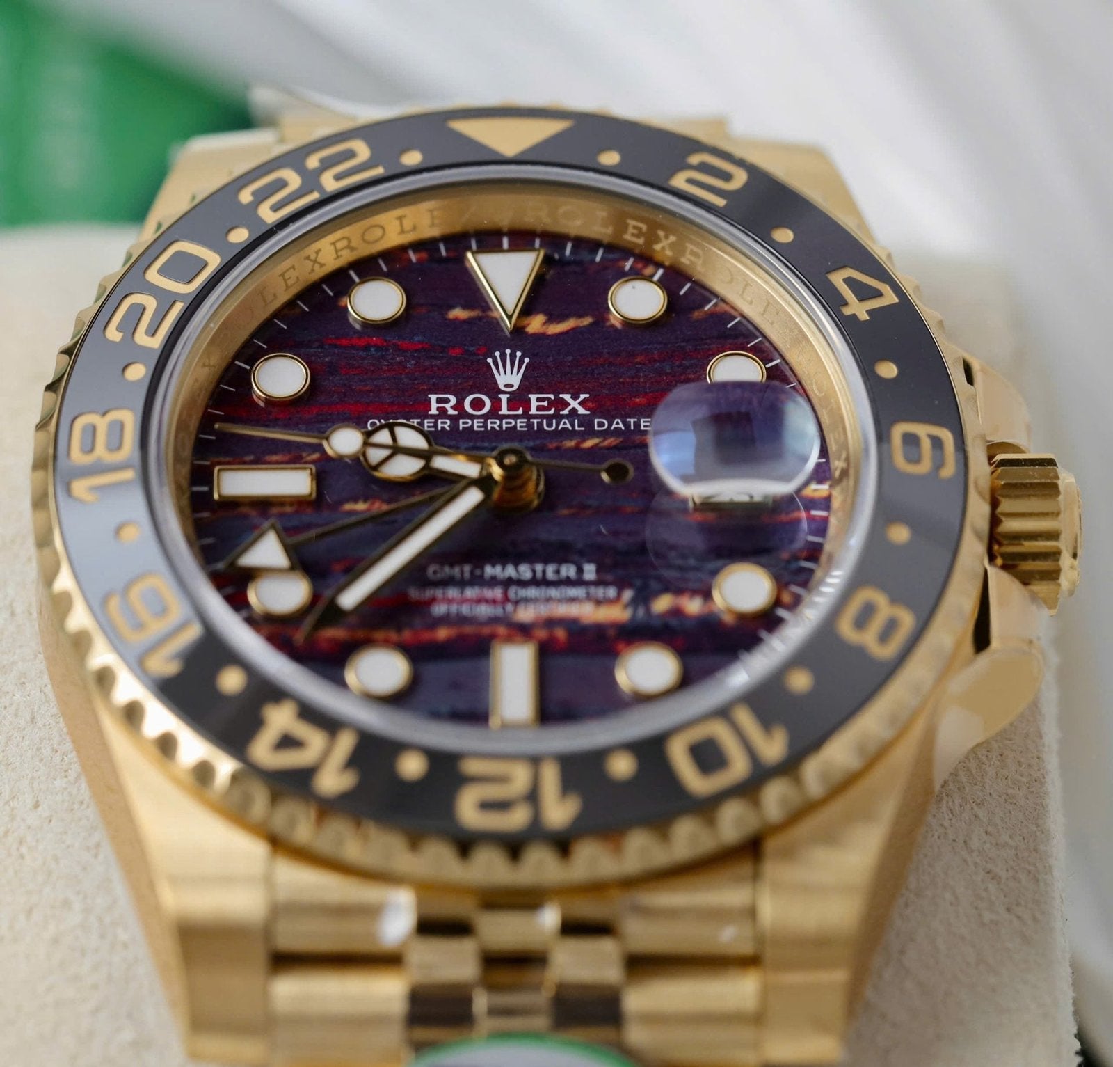 Rolex 126718GRNR Watch Tiger Eye Stone Dial 40mm