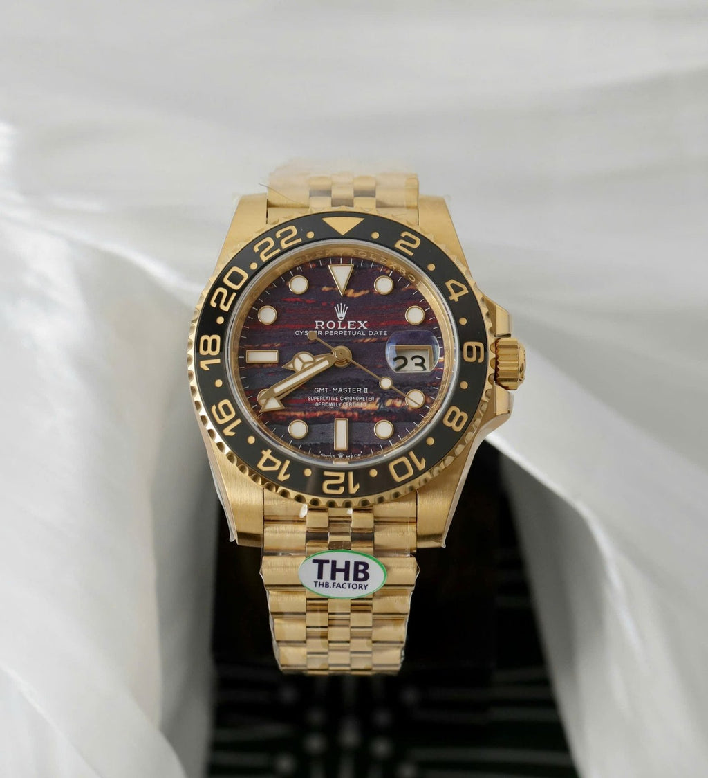 Rolex 126718GRNR Watch Tiger Eye Stone Dial 40mm