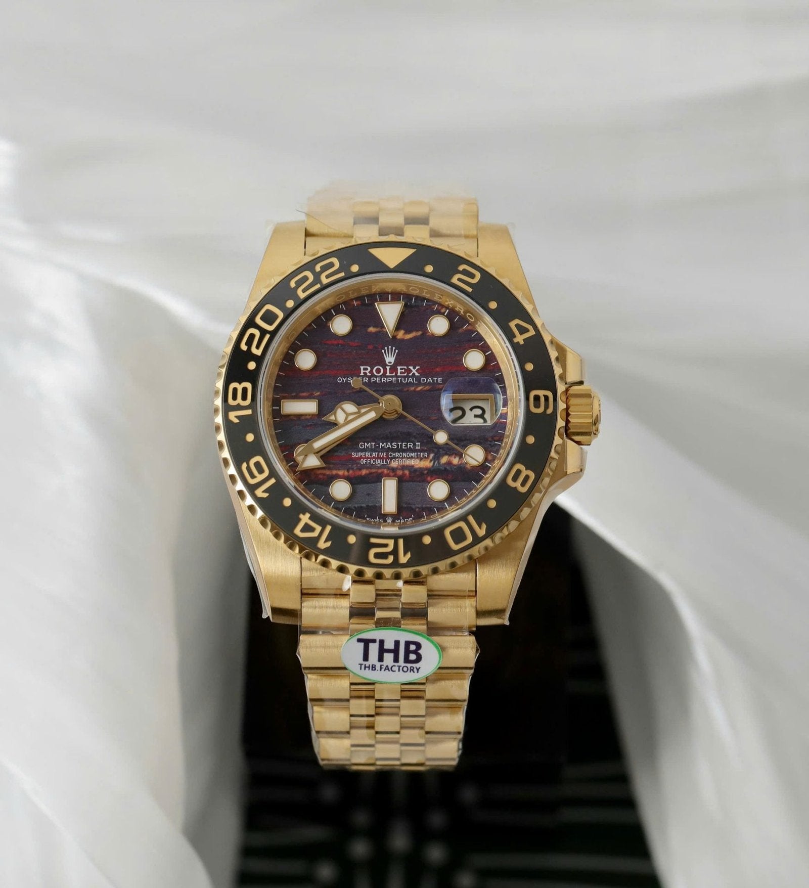 Rolex 126718GRNR Watch Tiger Eye Stone Dial 40mm