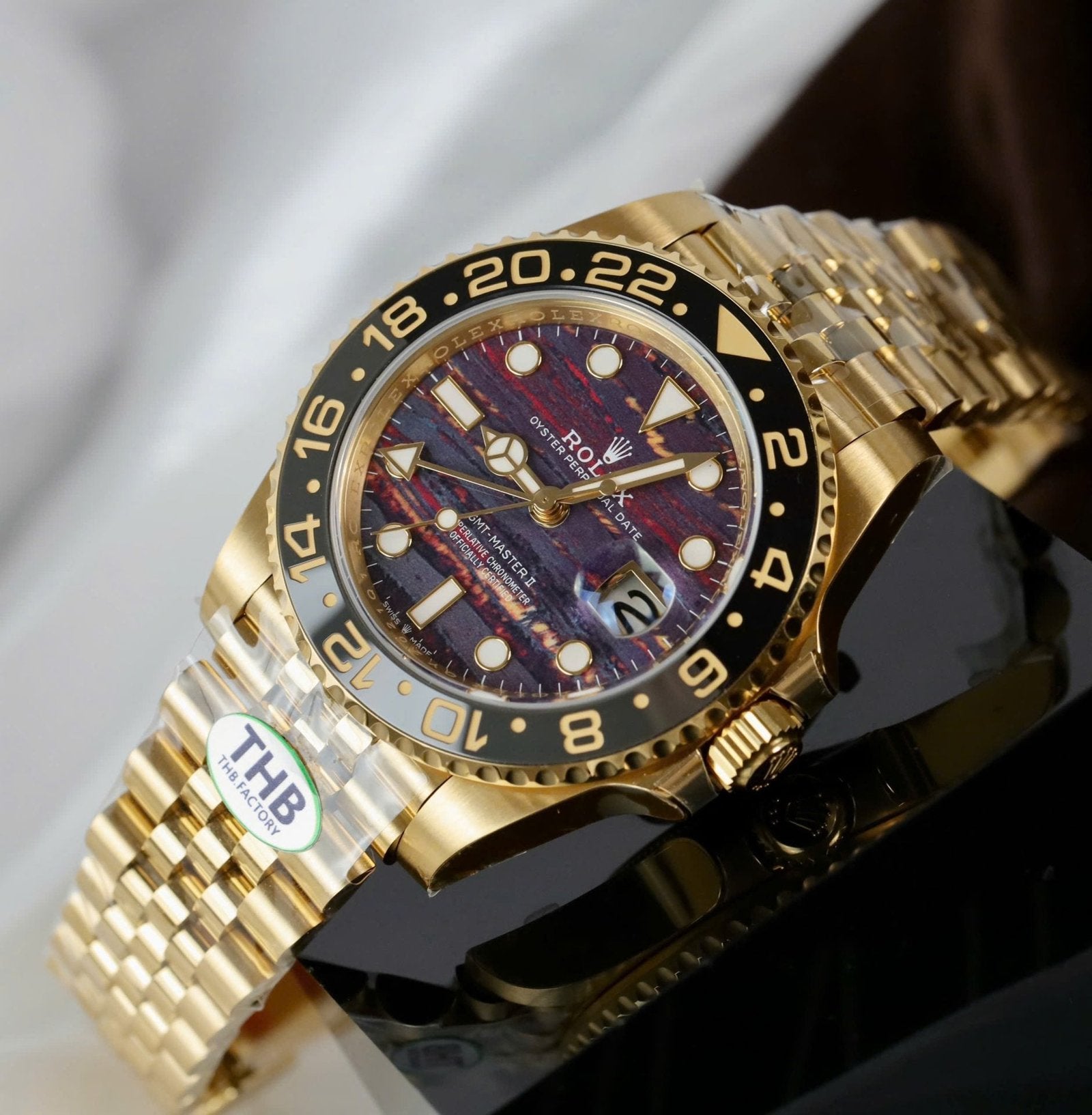 Rolex 126718GRNR Watch Tiger Eye Stone Dial 40mm