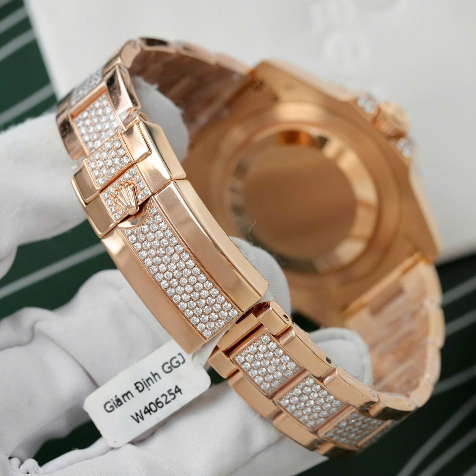 Rolex 126755 Gold Wrapped Moissanite Sapphire Watch 40mm