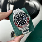 Rolex Watch Coke Black Dial Strap Jubilee 40mm
