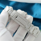 Rolex Watch Sapphire + Diamonds Moissanite 40mm